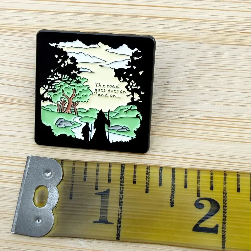Fantasy Road Enamel Pin Adventure LOTR Nature Wanderlust Cottagecore Vintage